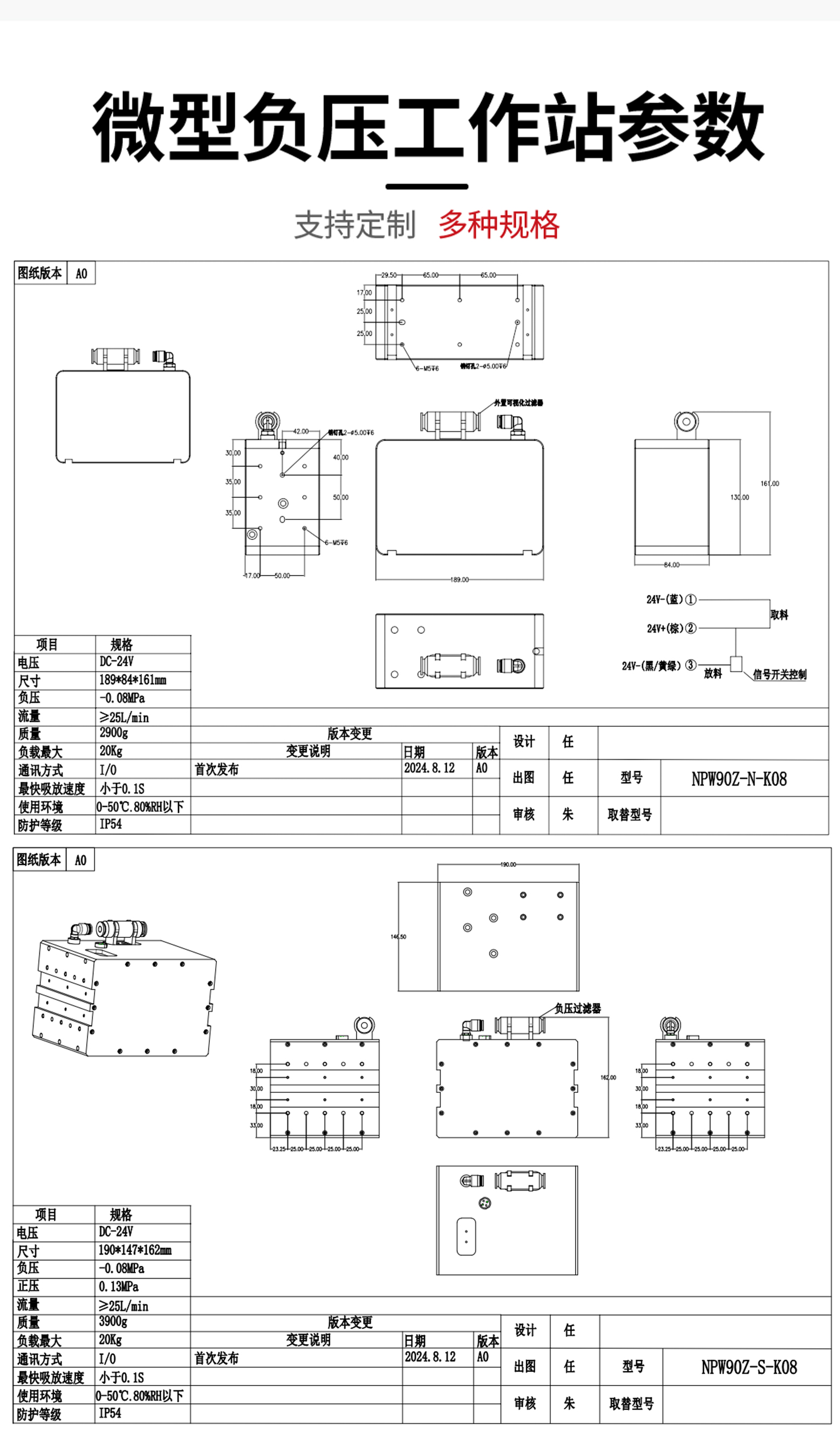 负压工作站参数